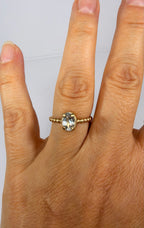 14k Yellow Gold Natural Aquamarine Ring