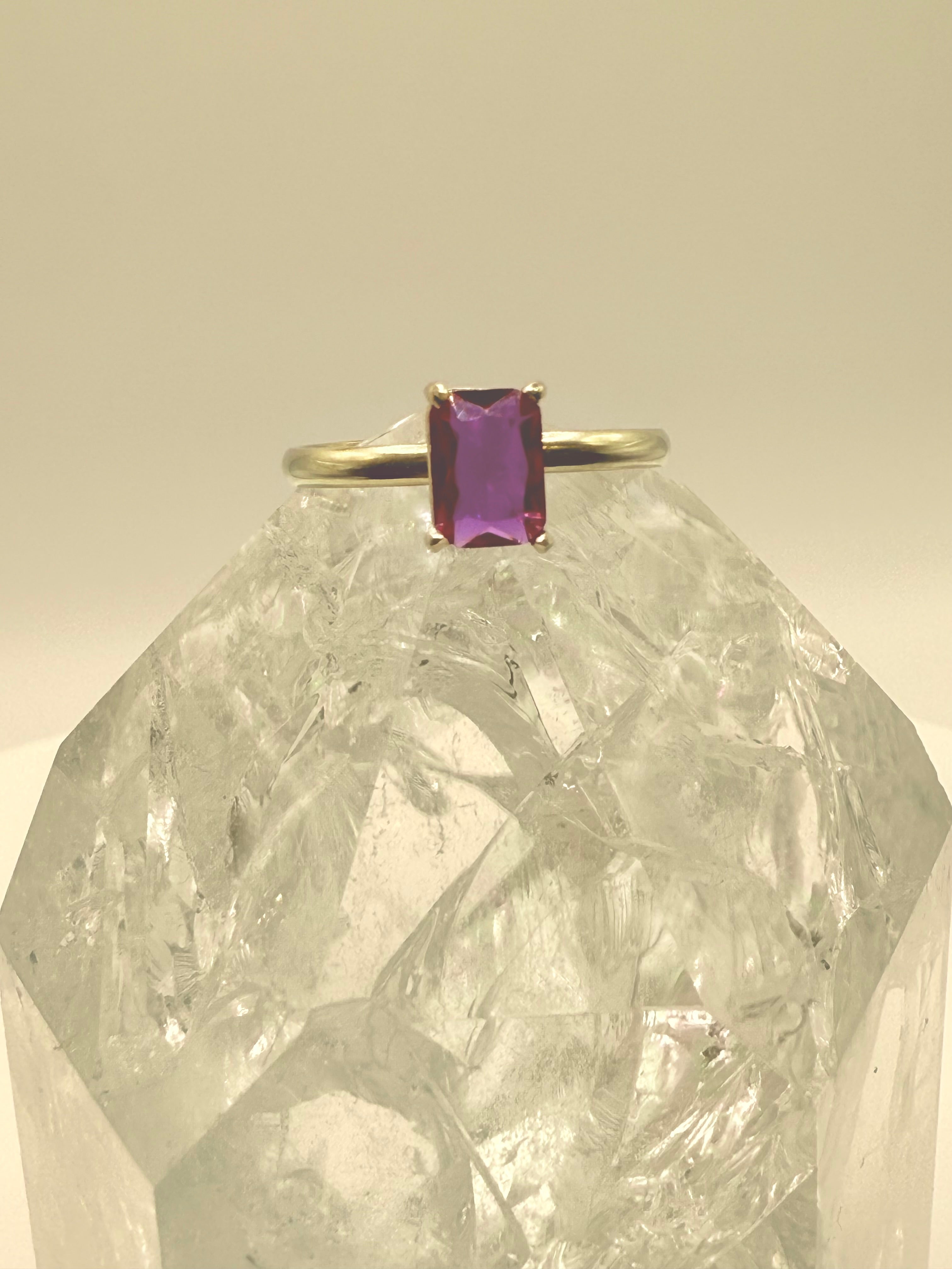14k Yellow Gold Natural Ruby Ring