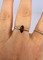 14k Yellow Gold Marquise Cut Natural Madeira Citrine Ring