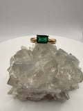 14k Yellow Gold Natural Zambian Emerald Ring