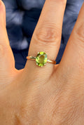 14k Yellow Gold Peridot Ring