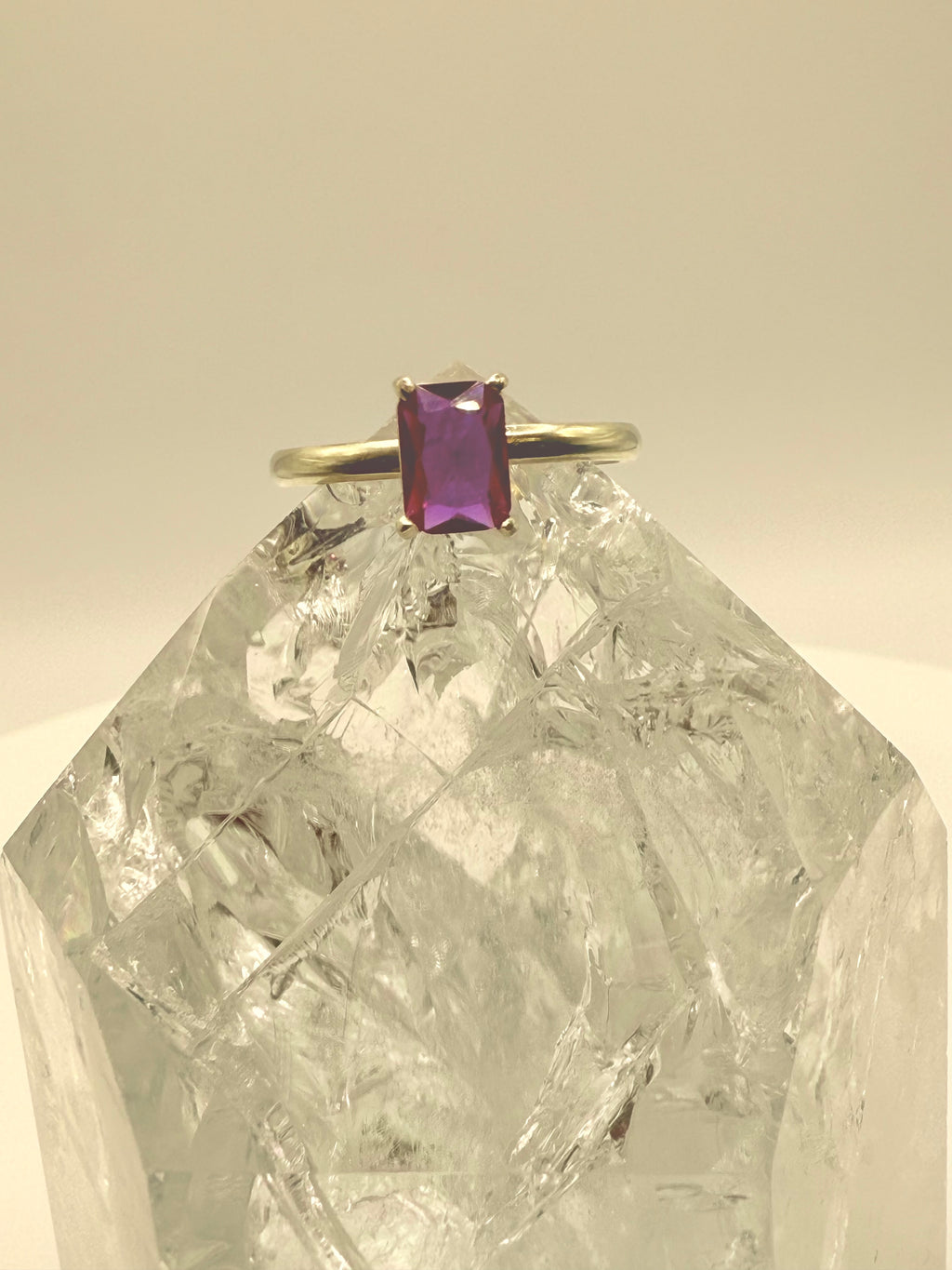 14k Yellow Gold Natural Ruby Ring