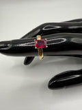 14k Yellow Gold Natural Ruby Ring