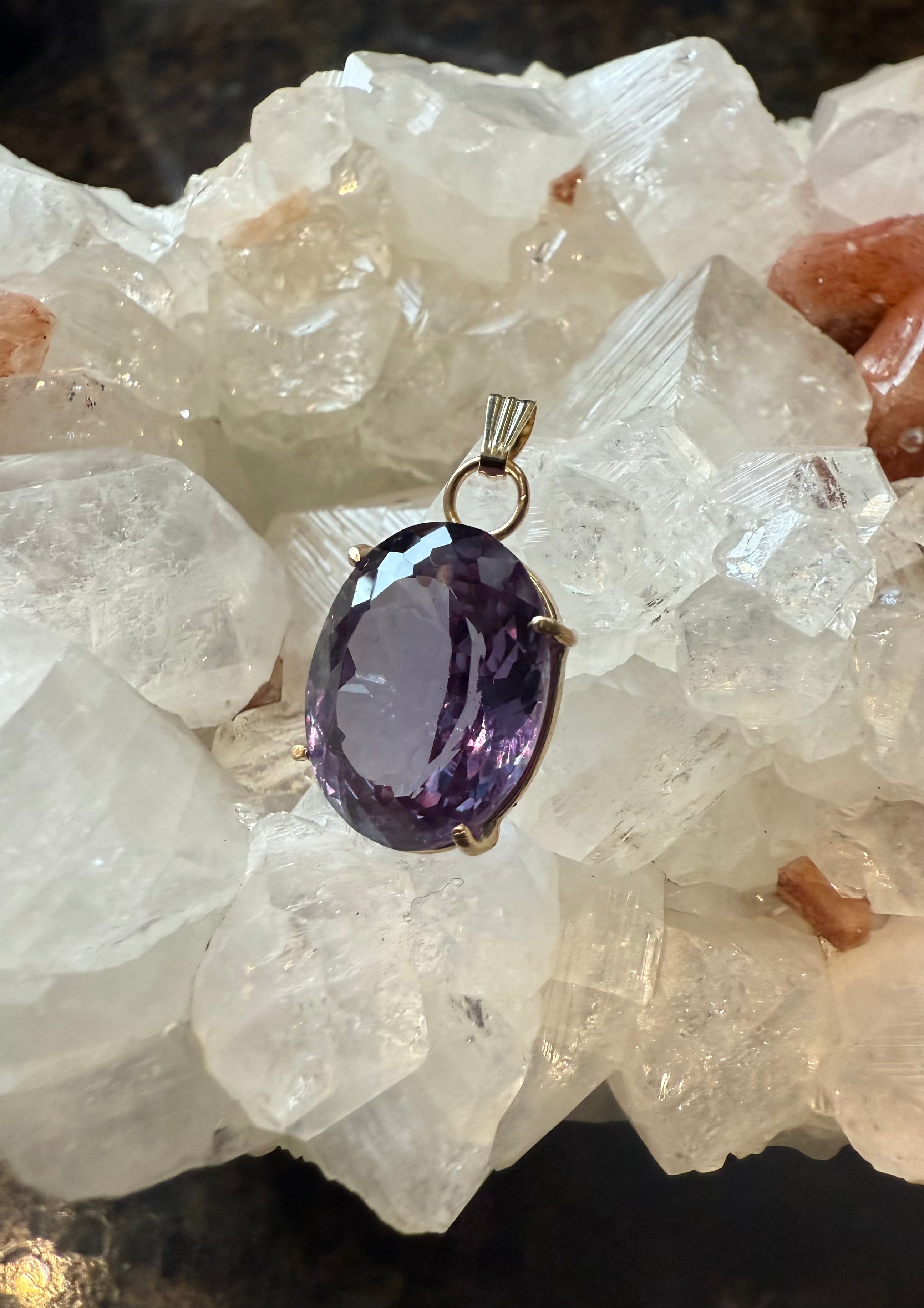 Alexandrite Pendant 14k Yellow Gold