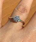 14k Yellow Gold 1 ct Moissanite Engagement Ring