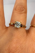 14k Yellow Gold 1ct Zircon Ring