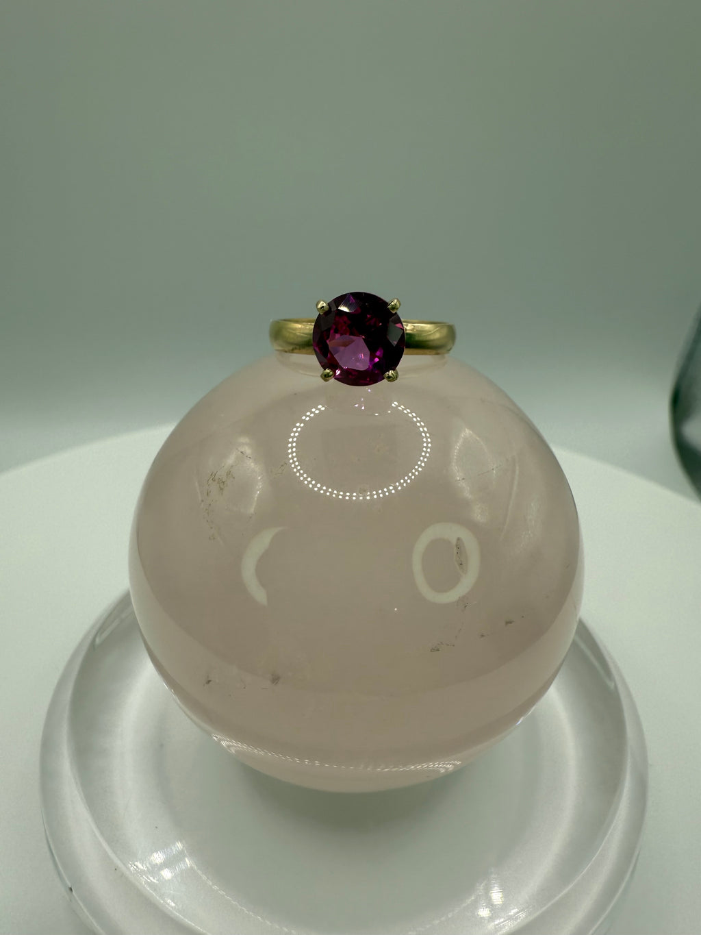 14k Yellow Gold Natural Pink Sapphire Ring