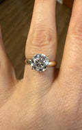 14k Yellow Gold 2ct Moissanite Engagement Ring