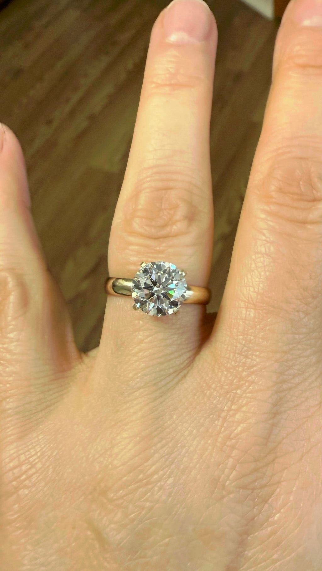 14k Yellow Gold 2ct Moissanite Engagement Ring