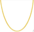 14kt Gold Diamond Cut Round Box Chain