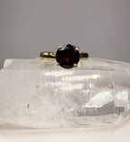 14k Yellow Gold 2ct Natural Mozambique Garnet Ring