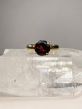 14k Yellow Gold 2ct Natural Mozambique Garnet Ring