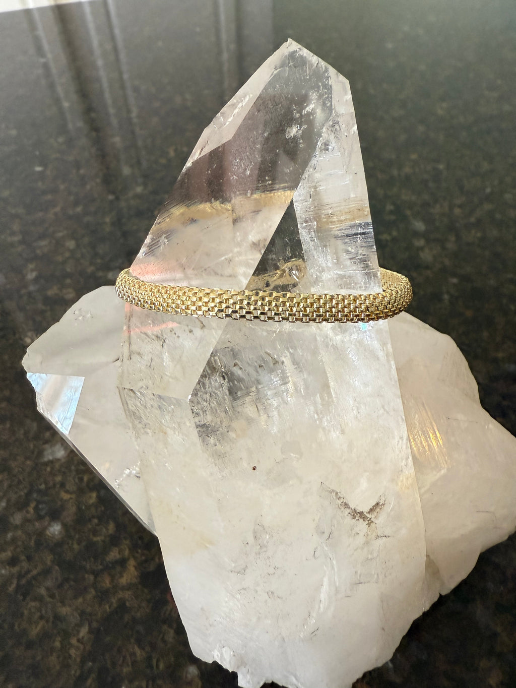 14k Yellow Gold Mesh Bracelet