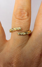 14k Yellow Gold .05 CTW Natural Diamond Open Shank Ring