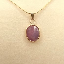 Bi Colored Sapphire Pendant - Rose cut cabochon
