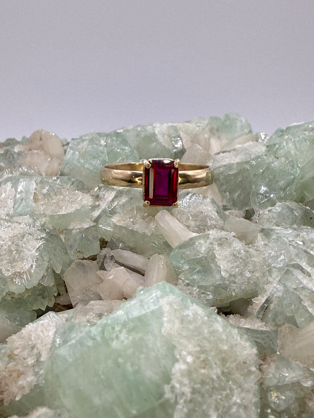 14k Yellow Gold Natural Ruby Ring