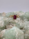 14k Yellow Gold Natural Ruby Ring