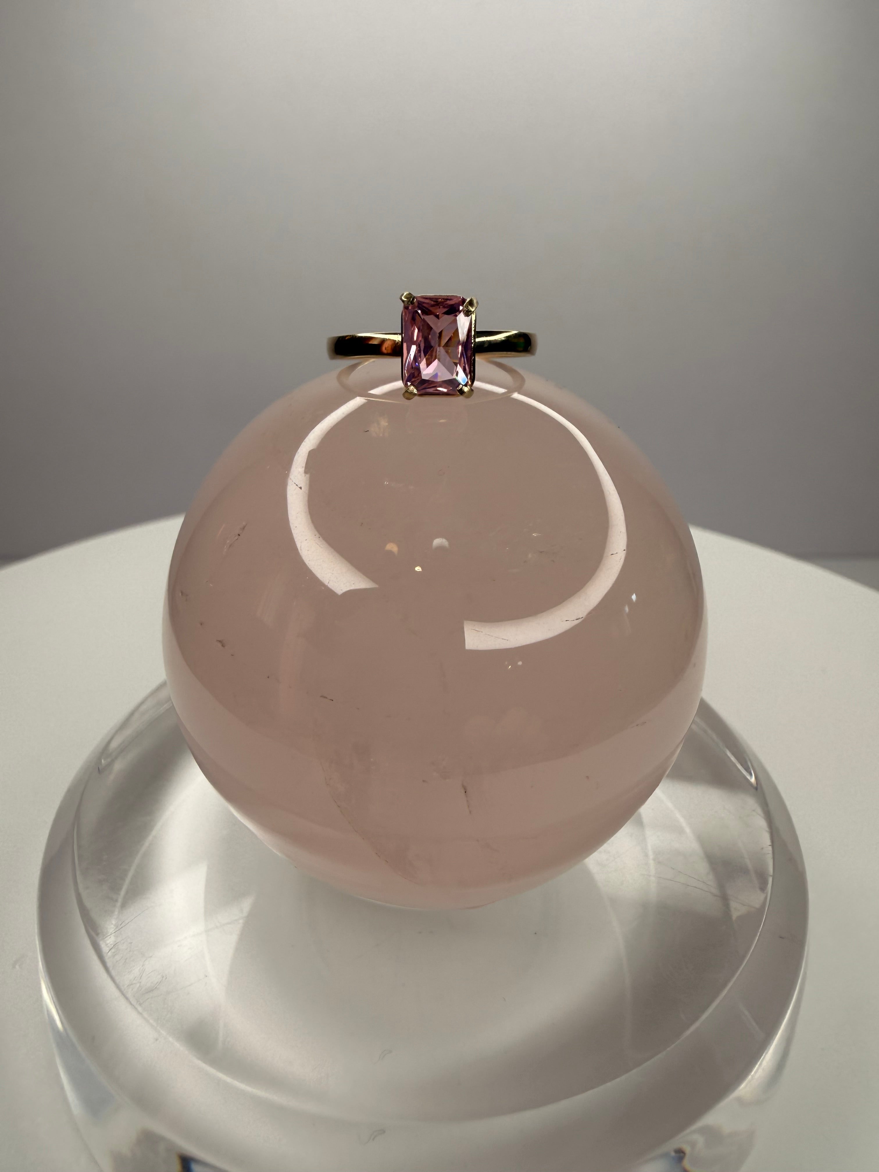 14k Yellow Gold Natural Pink Sapphire