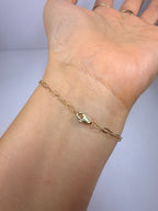 10k Yellow Gold Paperclip Chain Bracelet (7 Inch, 2.1mm)