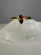 14k Yellow Gold Marquise Cut Natural Madeira Citrine Ring