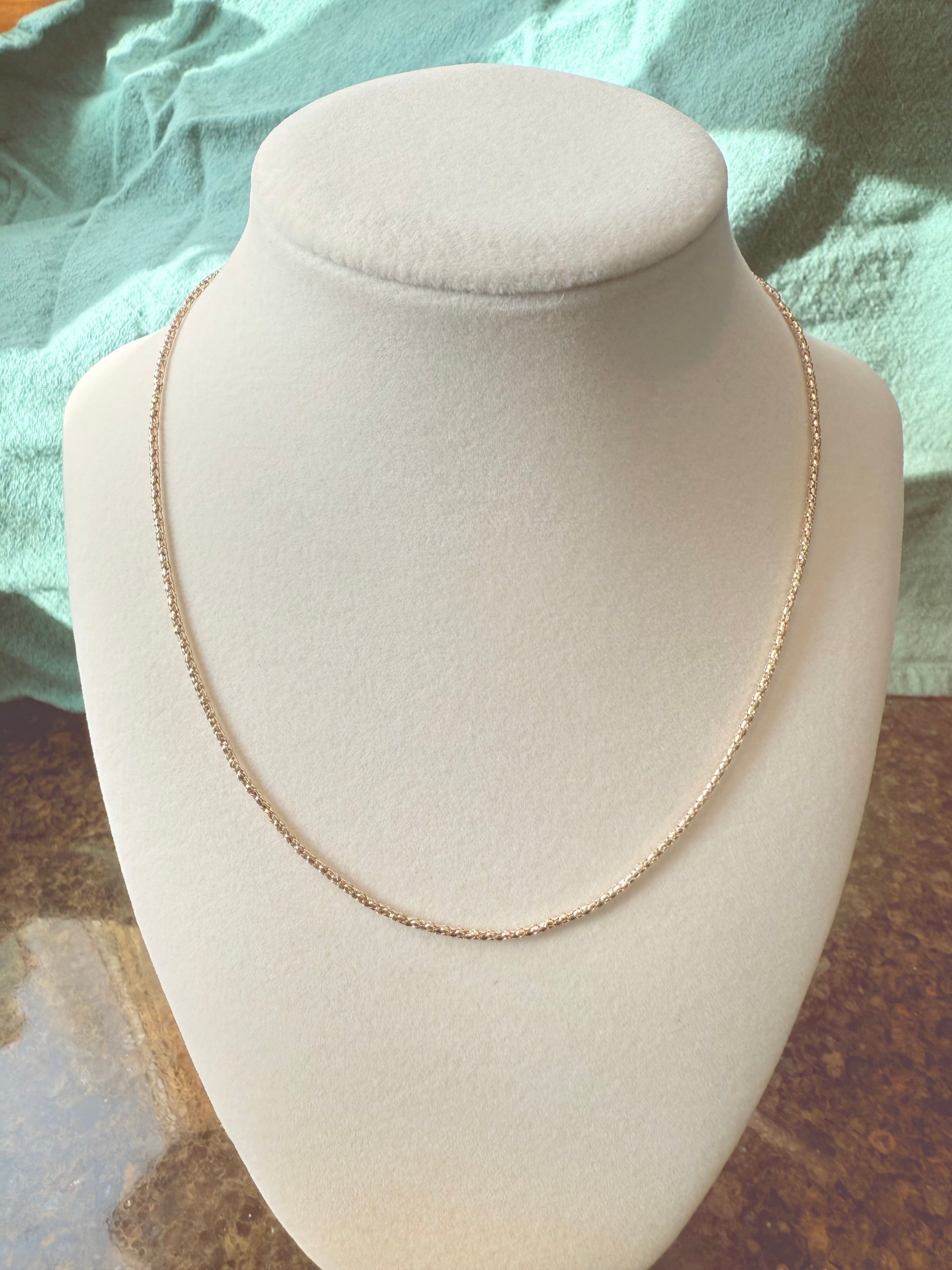 14k Yellow Gold Diamond Cut Chain 18”