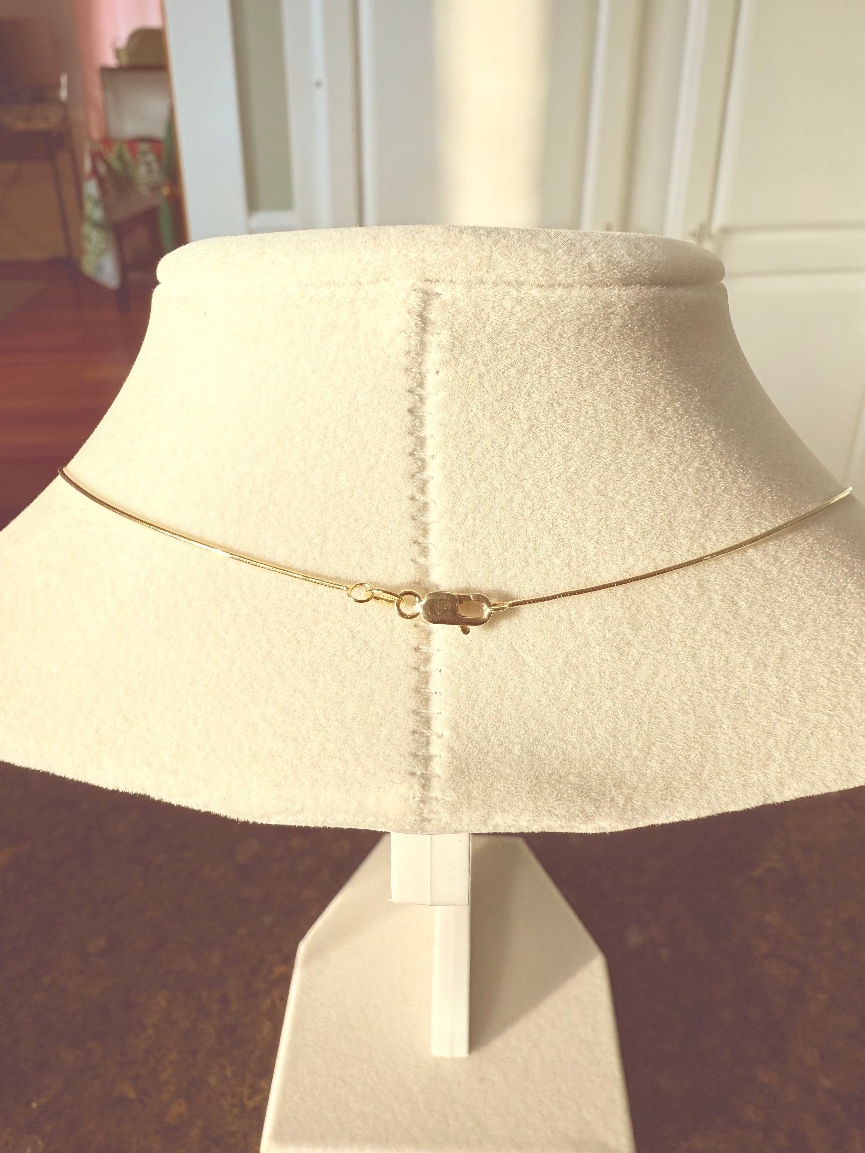 14k Seamed Snake Chain 18"