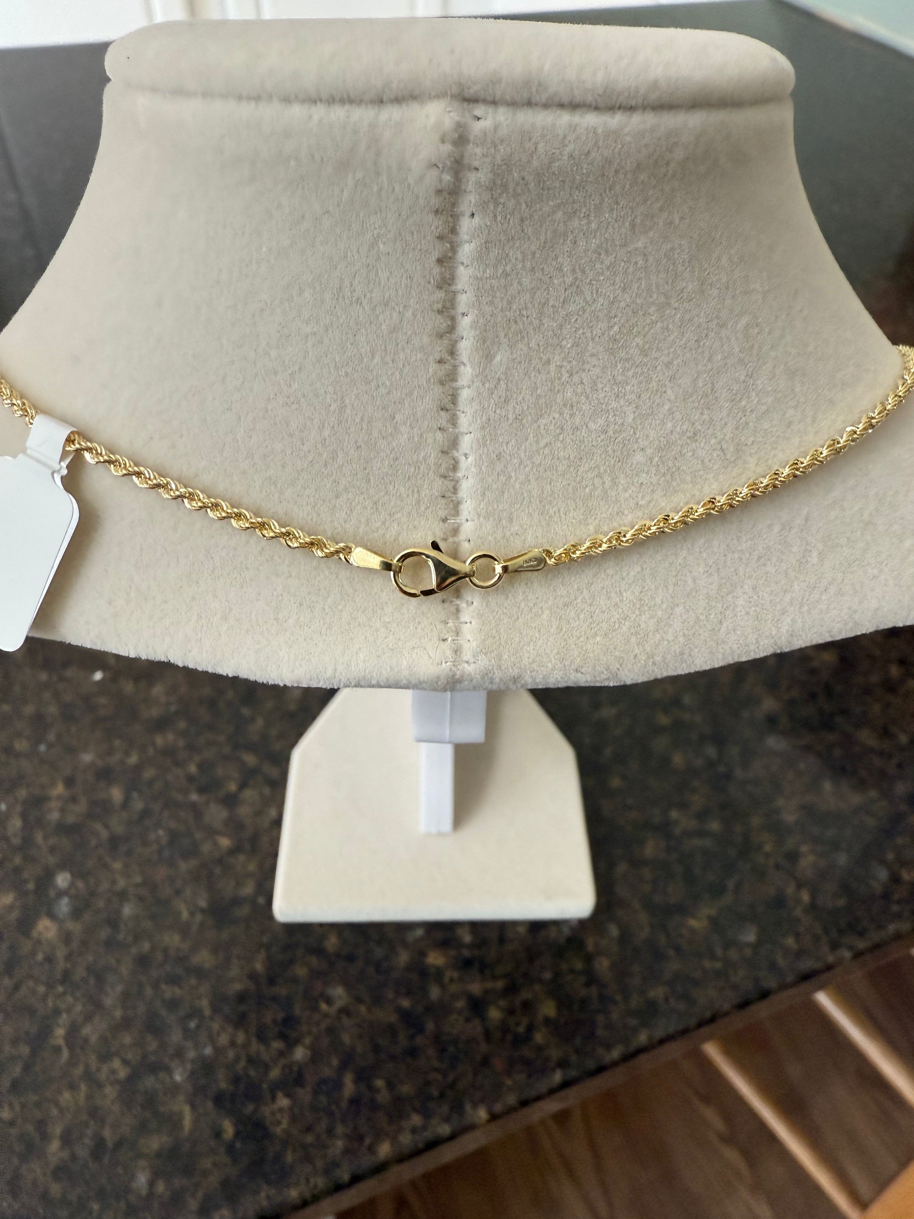 14k Yellow Gold Rope Chain