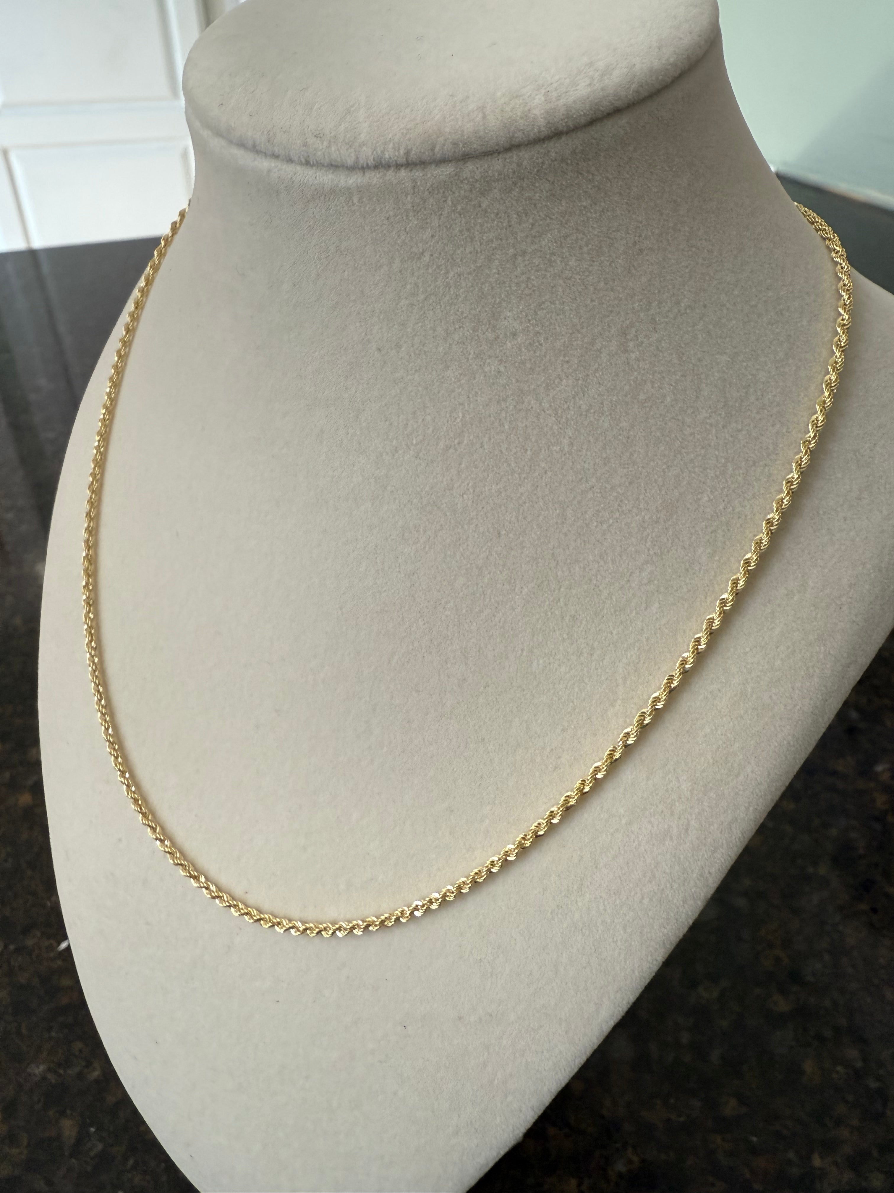 14k Yellow Gold Rope Chain
