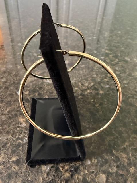 10k Large Gold Hoop Earrings