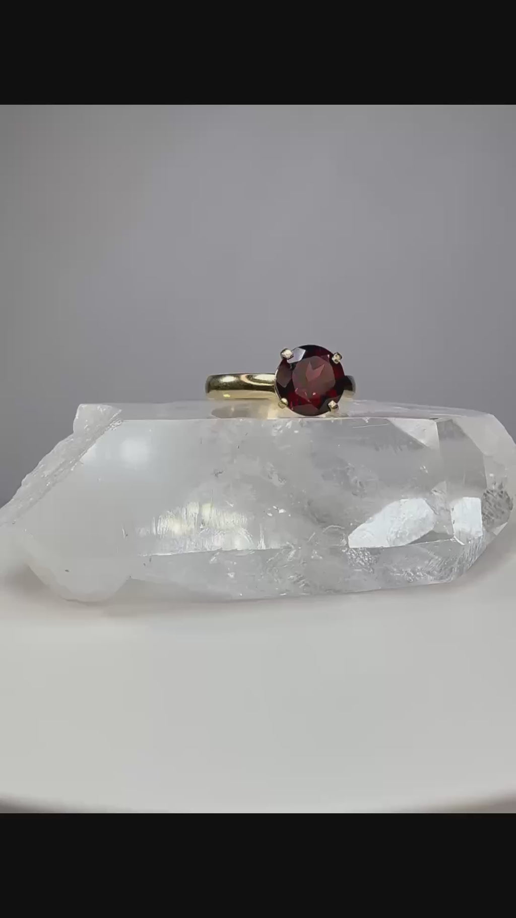 14k Yellow Gold 2ct Natural Mozambique Garnet Ring