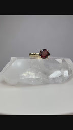 14k Yellow Gold 2ct Natural Mozambique Garnet Ring