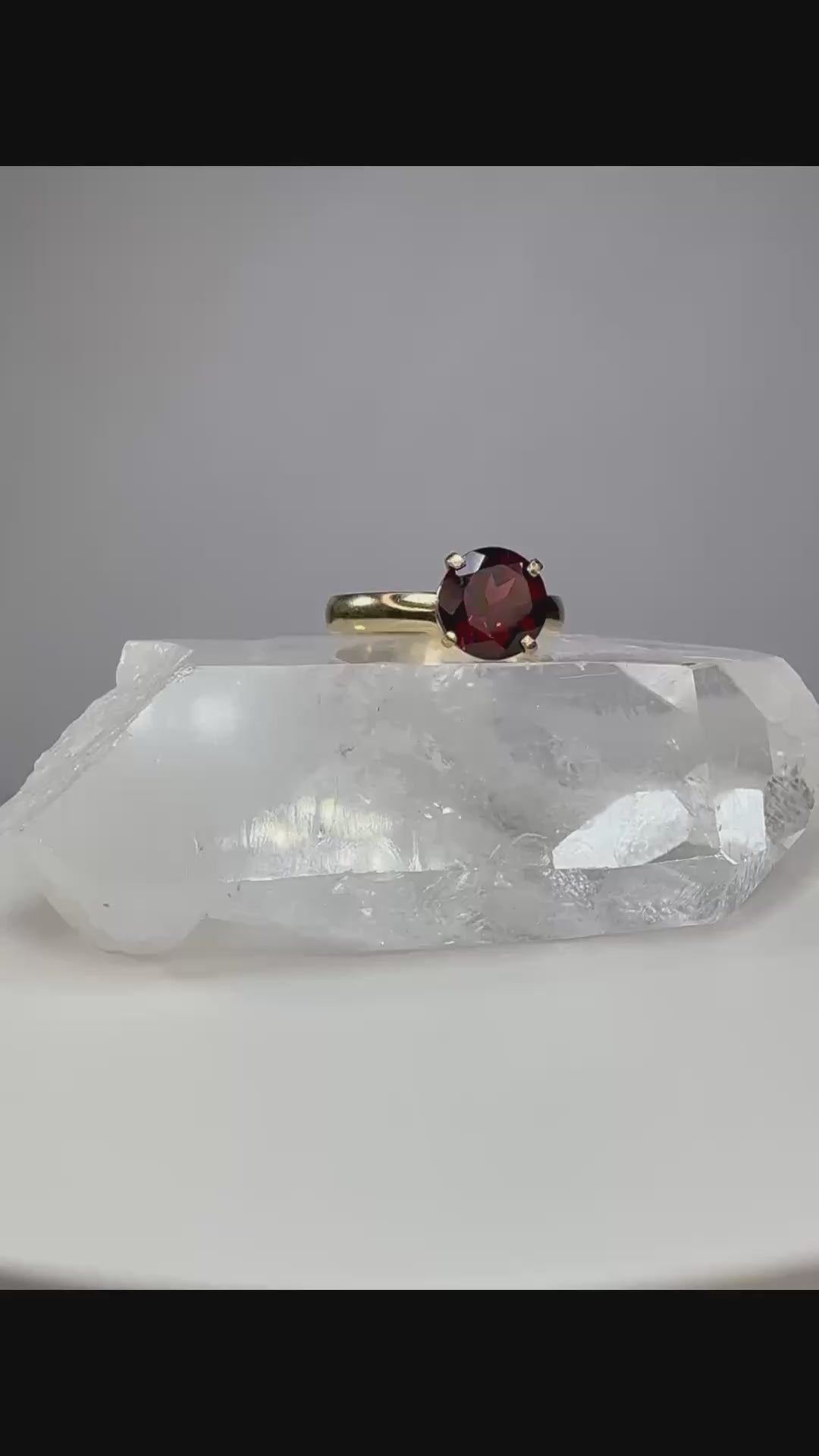 14k Yellow Gold 2ct Natural Mozambique Garnet Ring