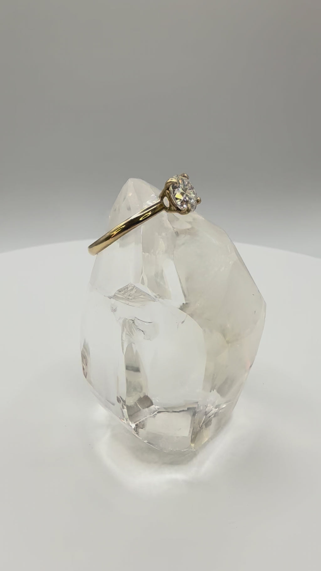 14k Yellow Gold 1 ct Moissanite Engagement Ring