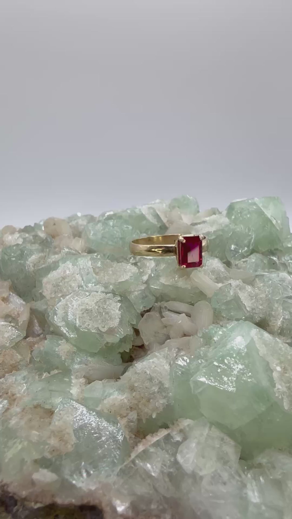 14k Yellow Gold Natural Ruby Ring