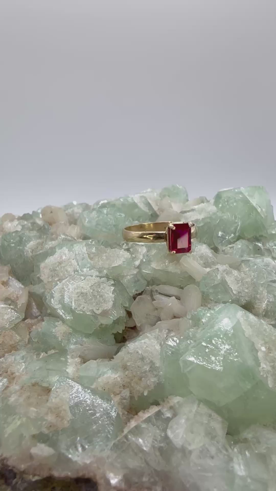 14k Yellow Gold Natural Ruby Ring