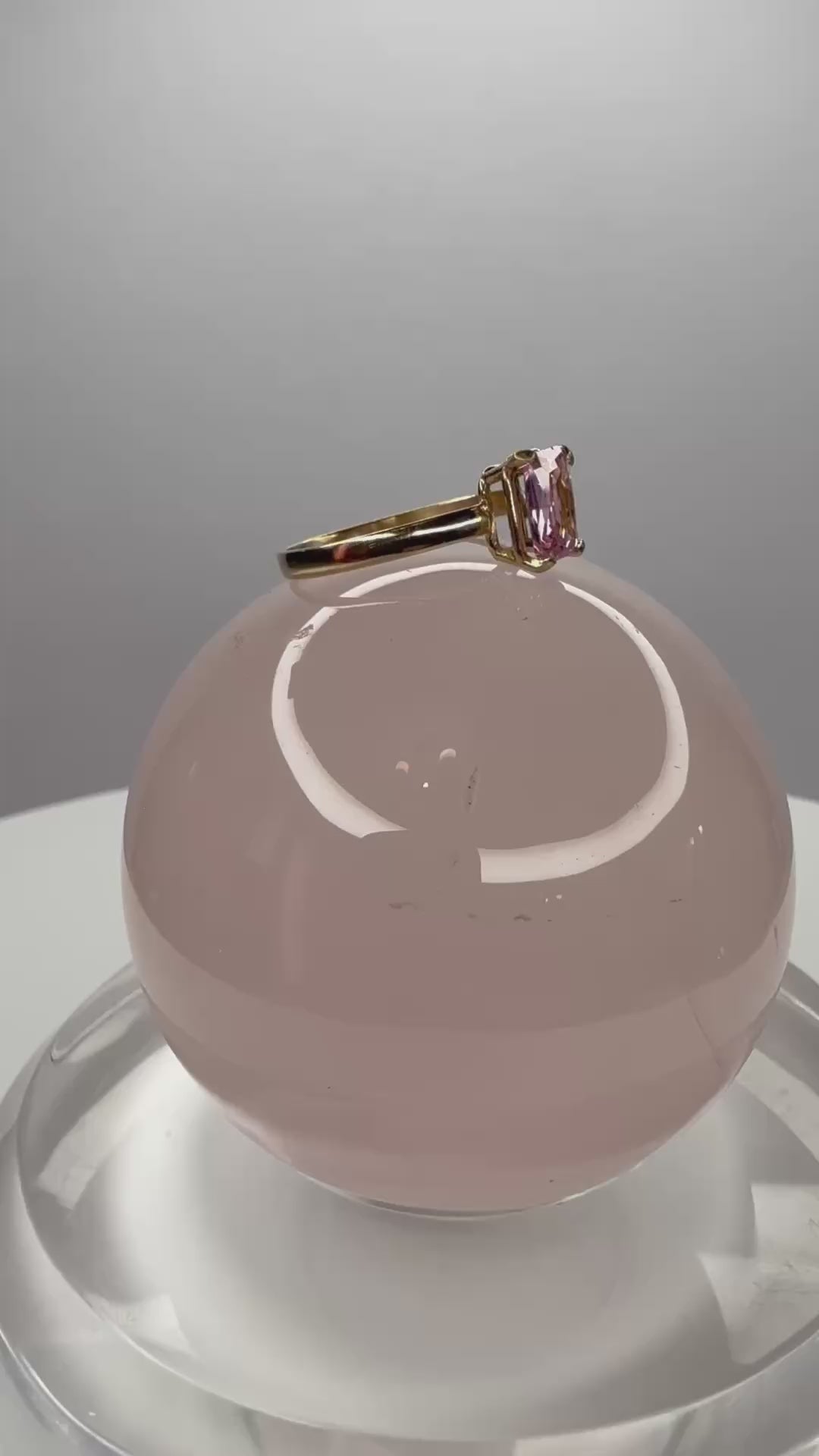 14k Yellow Gold Natural Pink Sapphire