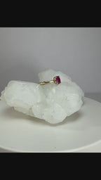 14k Yellow Gold Natural Oval Ruby Ring