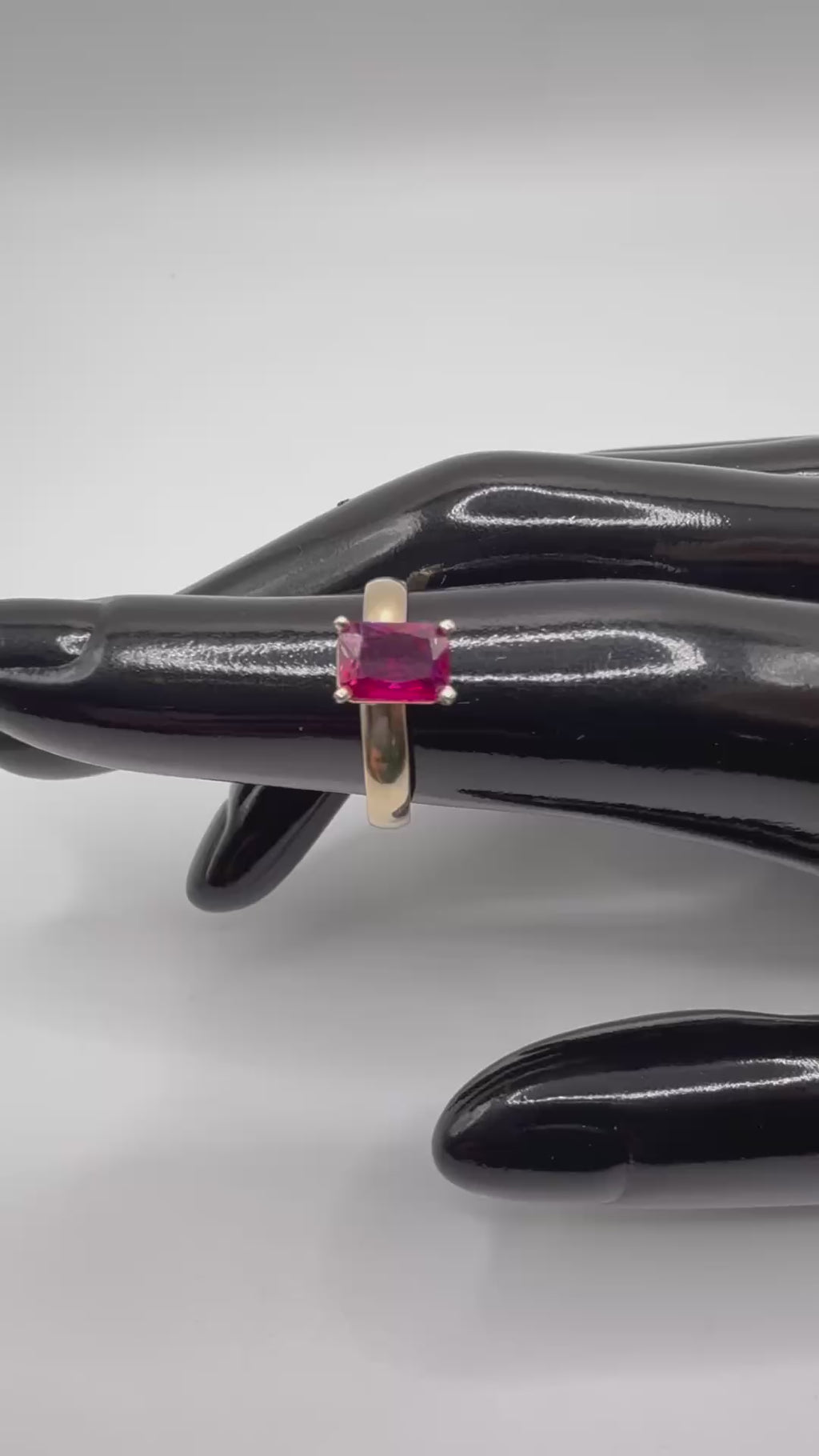 14k Yellow Gold Natural Ruby Ring